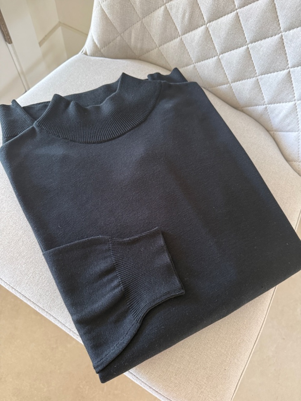 Jos. A. Bank Men's Black Turtleneck Sweater XL 100% Silk
